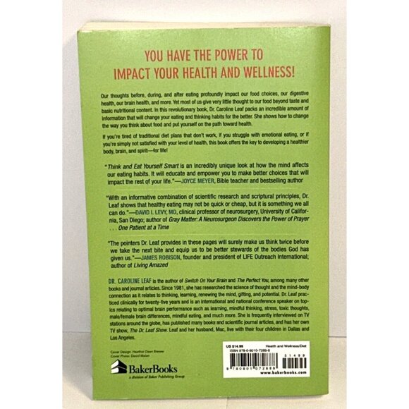 Think and Eat Yourself Smart 9780801072888 Dr Caroline Leaf NEW - Picture 2 of 6
